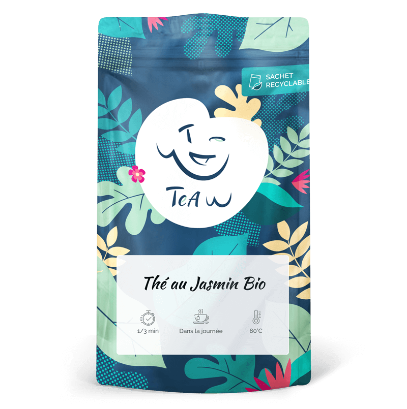 Sachet 100g vrac Thé Vert au Jasmin BIO Vital Tea